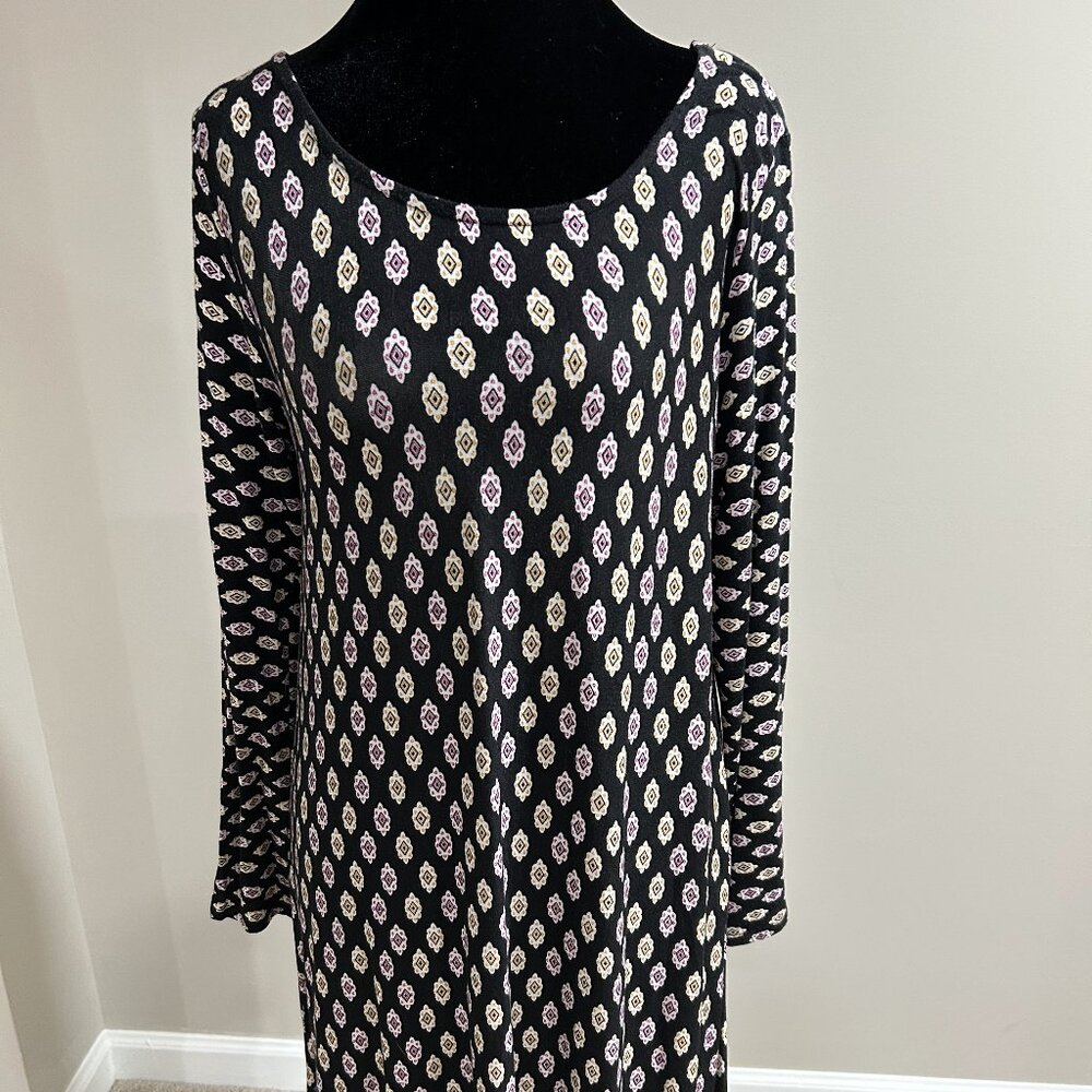 Loveapella Jersey Printed Dress with Criss Cross Back
